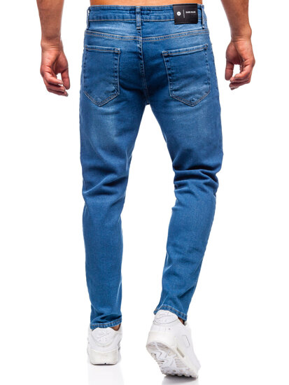 Slim Fit vyriški džinsai Tamsiai mėlyna Bolf 6453