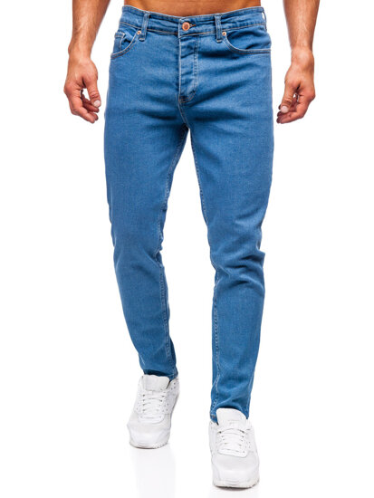 Slim Fit vyriški džinsai Tamsiai mėlyna Bolf 6455