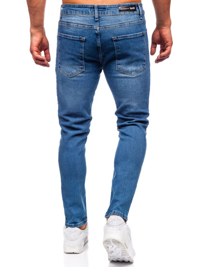 Slim Fit vyriški džinsai Tamsiai mėlyna Bolf 6469