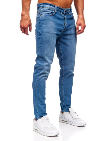 Slim Fit vyriški džinsai Tamsiai mėlyna Bolf 6471