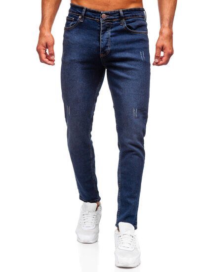 Slim Fit vyriški džinsai Tamsiai mėlyna Bolf 6479