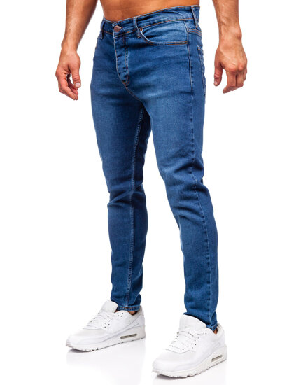 Slim Fit vyriški džinsai Tamsiai mėlyna Bolf 6482