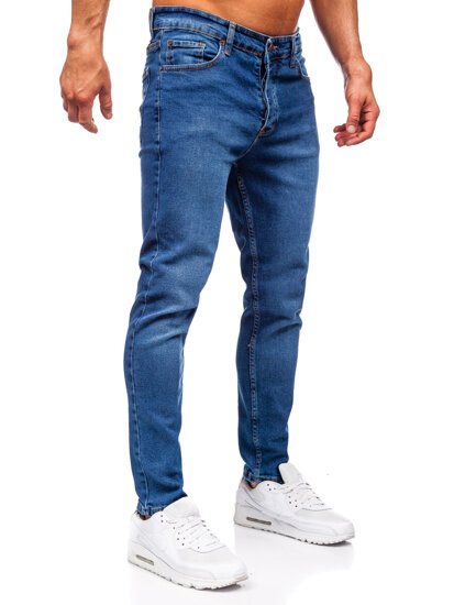 Slim Fit vyriški džinsai Tamsiai mėlyna Bolf 6482