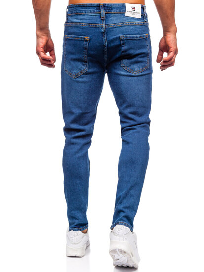 Slim Fit vyriški džinsai Tamsiai mėlyna Bolf 6482