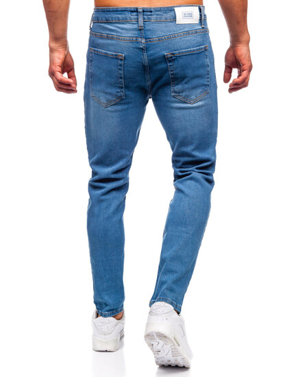 Slim Fit vyriški džinsai Tamsiai mėlyna Bolf 6485