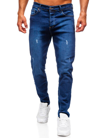 Slim Fit vyriški džinsai Tamsiai mėlyna Bolf 6516