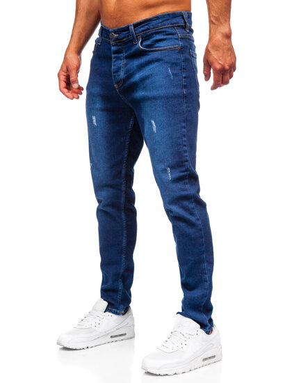 Slim Fit vyriški džinsai Tamsiai mėlyna Bolf 6516