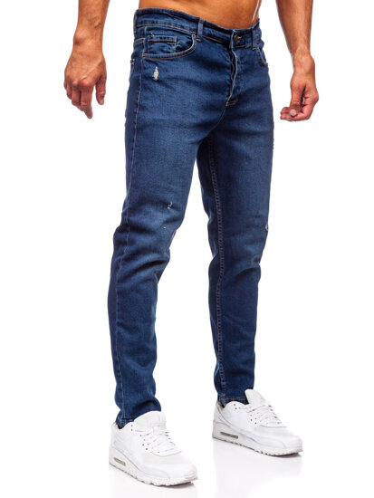 Slim Fit vyriški džinsai Tamsiai mėlyna Bolf 6561