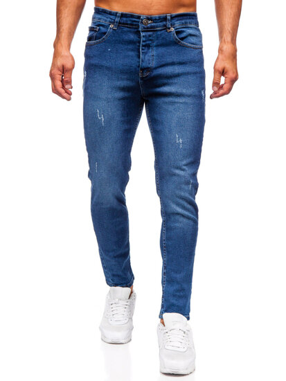 Slim Fit vyriški džinsai Tamsiai mėlyna Bolf 6564-1