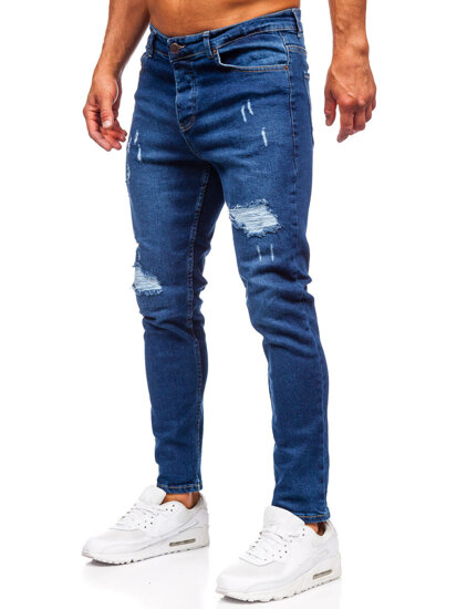 Slim Fit vyriški džinsai Tamsiai mėlyna Bolf 6569-1