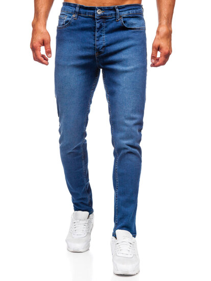 Slim Fit vyriški džinsai Tamsiai mėlyna Bolf 6591