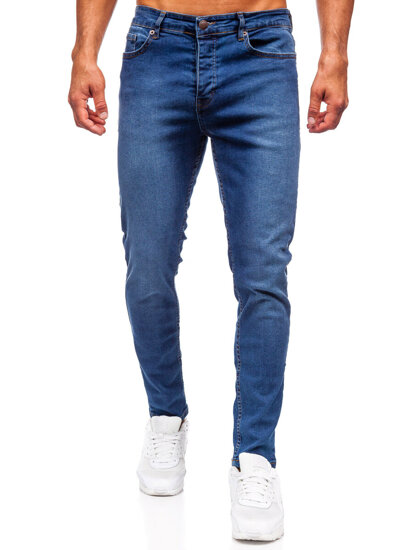 Slim Fit vyriški džinsai Tamsiai mėlyna Bolf 6592