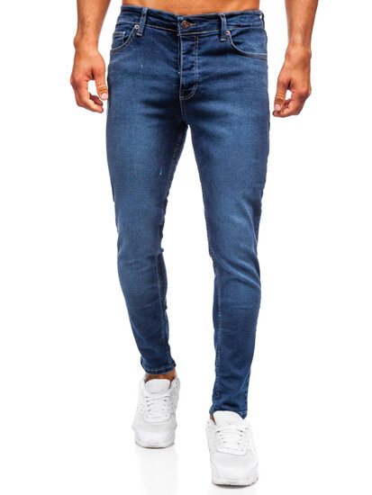 Slim Fit vyriški džinsai Tamsiai mėlyna Bolf 6596