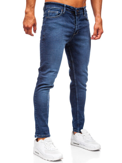 Slim Fit vyriški džinsai Tamsiai mėlyna Bolf 6596