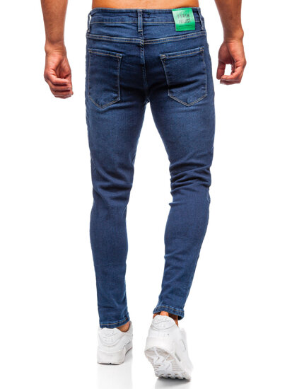 Slim Fit vyriški džinsai Tamsiai mėlyna Bolf 6596