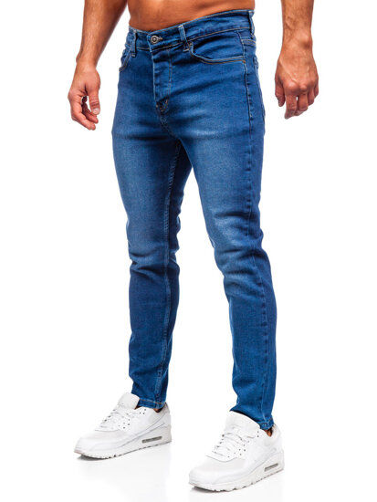 Slim Fit vyriški džinsai Tamsiai mėlyna Bolf 6715