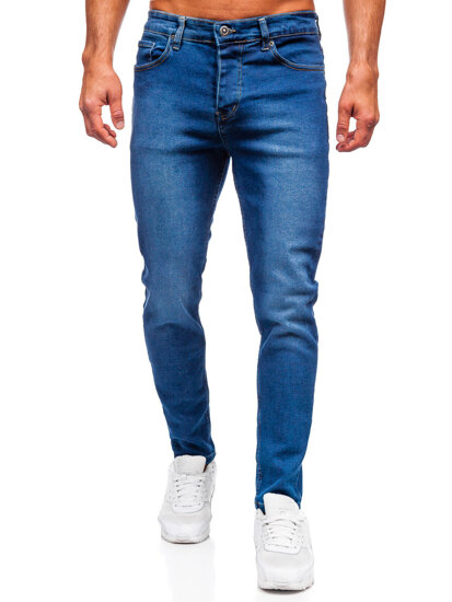 Slim Fit vyriški džinsai Tamsiai mėlyna Bolf 6715