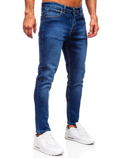 Slim Fit vyriški džinsai Tamsiai mėlyna Bolf 6732