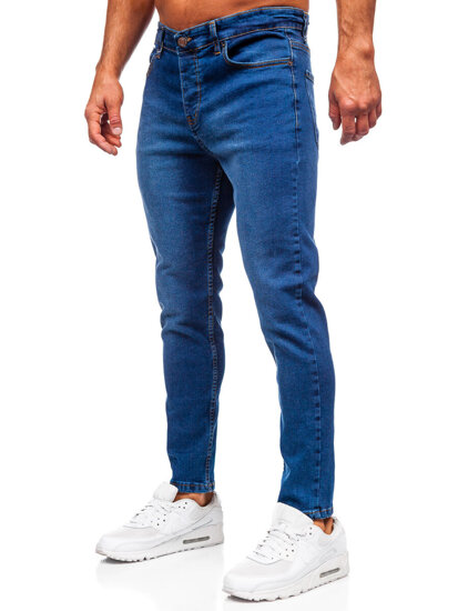 Slim Fit vyriški džinsai Tamsiai mėlyna Bolf 6811