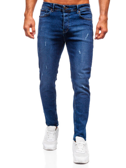 Slim Fit vyriški džinsai Tamsiai mėlyna Bolf 6835