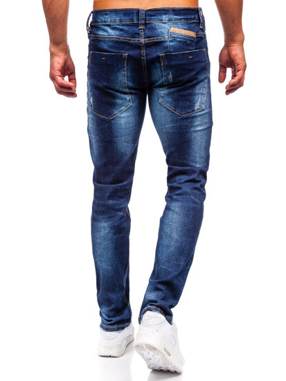 Slim Fit vyriški džinsai Tamsiai mėlyna Bolf MP0017BS