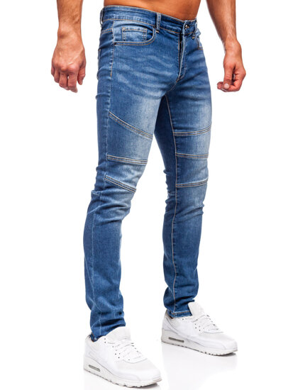 Slim Fit vyriški džinsai Tamsiai mėlyna Bolf MP0082BS