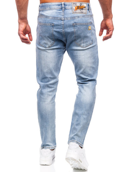 Šviesiai mėlynos vyriškos džinsinės kelnės skinny fit Bolf KA0128