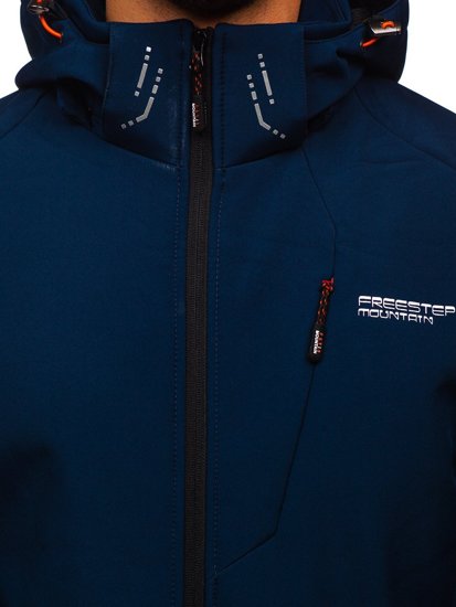 Tamsiai mėlyna vyriška striukė softshell Bolf BK122