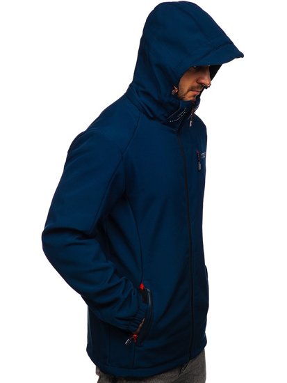 Tamsiai mėlyna vyriška striukė softshell Bolf BK122