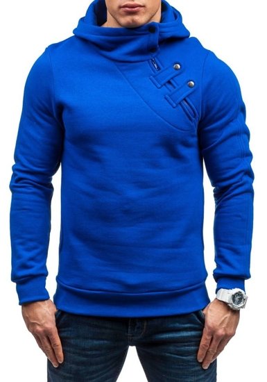 Vyriškas džemperis su gobtuvu mėlynas Bolf MARIO