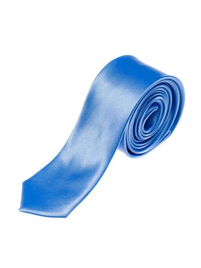 Vyriškas elegantiškas kaklaraištis šviesiai mėlynas siauras Bolf K001