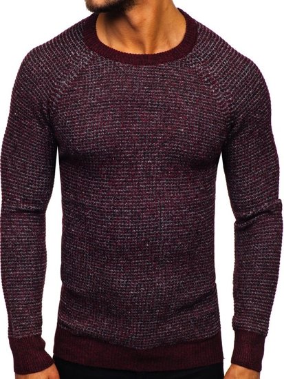 Vyriškas megztinis bordinis Bolf H1932