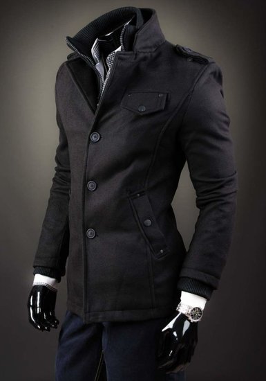Vyriškas paltas juodas Bolf 8853B