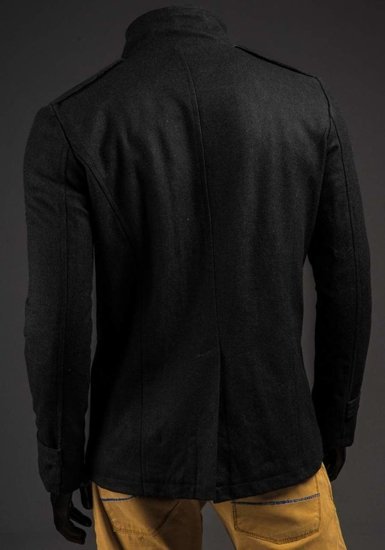 Vyriškas paltas juodas Bolf 8857B