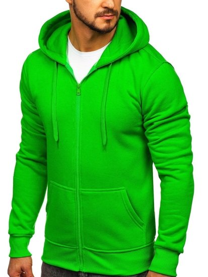 Vyriškas užsegamas džemperis su gobtuvu šviesiai žalias Bolf 2008