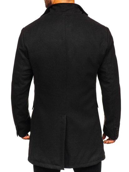 Vyriškas žieminis paltas juodas Bolf 1047-1