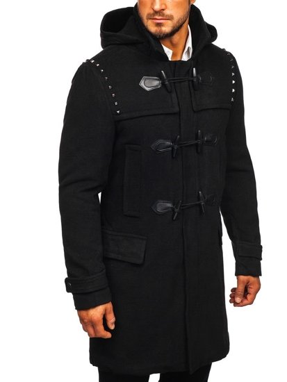 Vyriškas žieminis paltas juodas Bolf 88870