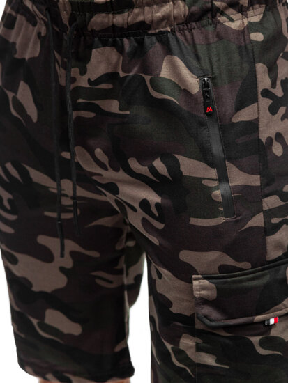 Vyriški Camo Cargo šortai Tamsiai žalia Bolf JX875