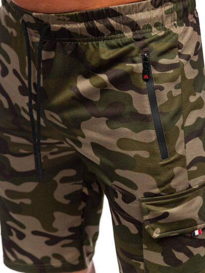 Vyriški Camo Cargo šortai Žalias Bolf JX875