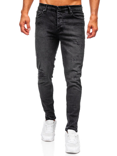 Vyriški Slim Fit džinsai Juoda Bolf 6498