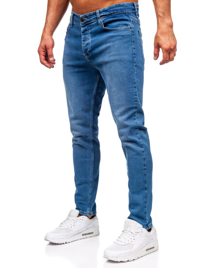 Vyriški Slim Fit džinsai Tamsiai mėlyna Bolf 6471