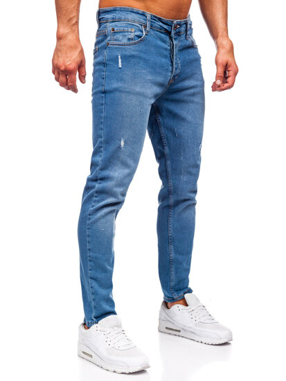 Vyriški Slim Fit džinsai Tamsiai mėlyna Bolf 6485