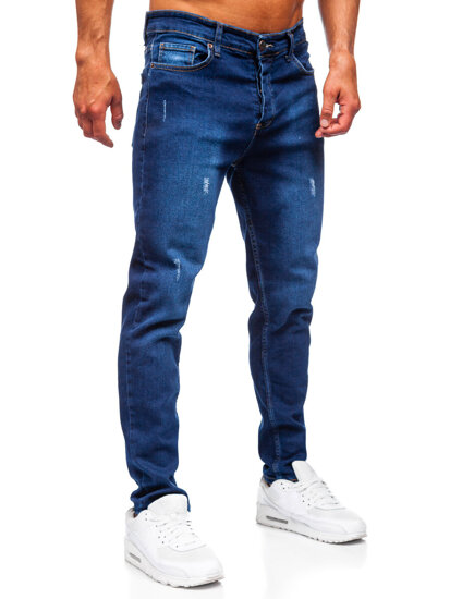 Vyriški Slim Fit džinsai Tamsiai mėlyna Bolf 6516