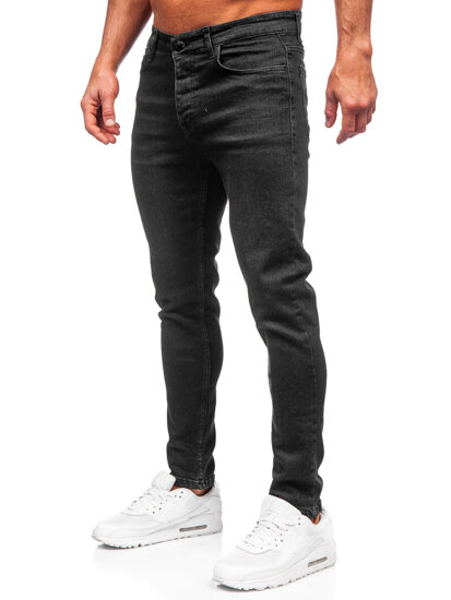 Vyriški džinsai slim fit Juoda Bolf 6131