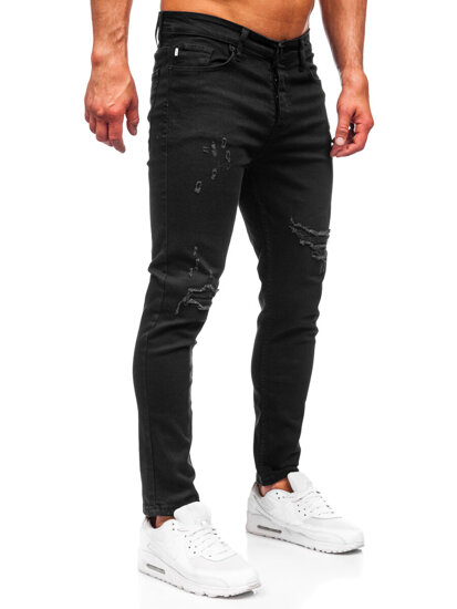 Vyriški džinsai slim fit Juoda Bolf 6382