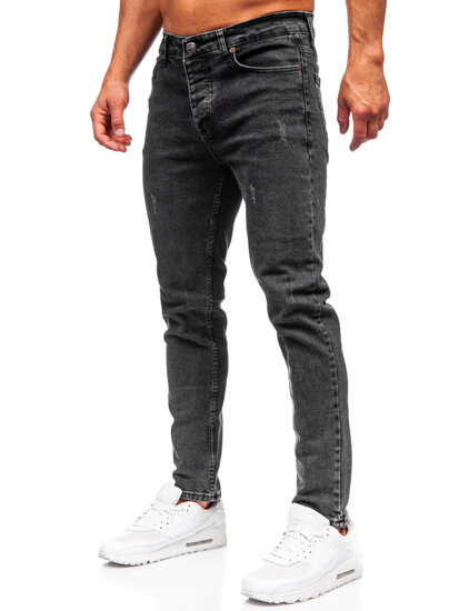 Vyriški džinsai slim fit Juoda Bolf 6488