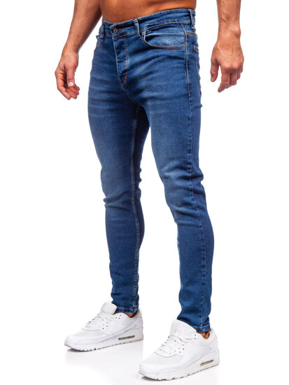 Vyriški džinsai slim fit Tamsiai mėlyna Bolf 6262