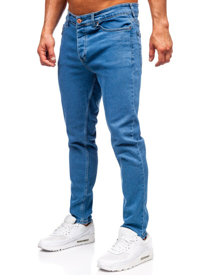 Vyriški džinsai slim fit Tamsiai mėlyna Bolf 6455