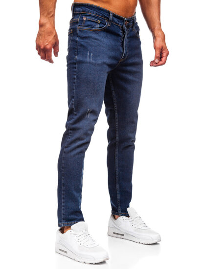 Vyriški džinsai slim fit Tamsiai mėlyna Bolf 6479