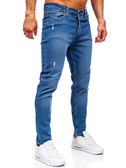 Vyriški džinsai slim fit Tamsiai mėlyna Bolf 6486